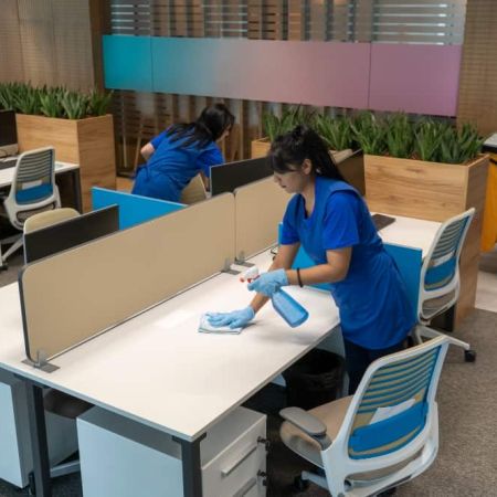 Cleaning desks